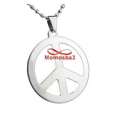 Chaine Avec Pendentif Peace En Acier Inoxydable - Unisex au meilleur prix au Maroc