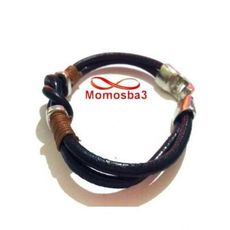 Bracelet Marine Cuir Noir - Unisex au meilleur prix au Maroc