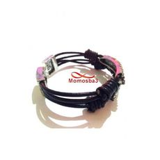 Bracelet Cuir Noir - Unisex au meilleur prix au Maroc