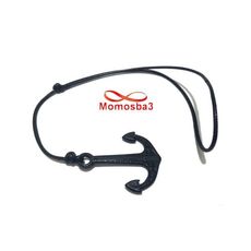 Bracelet Fil Noir Réglable Avec Pendentif Ancre Marine - Unisex au meilleur prix au Maroc