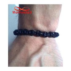 Agate Noir Pendentif Tete De Mort élastique - Unisex au meilleur prix au Maroc