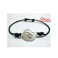 Bracelet Fil Noir Réglable Avec Pendentif charme Argenté - Unisex au meilleur prix au Maroc