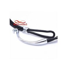 Bracelet En Cuir Noir Fermoir En Acier Inoxydable - Unisex au meilleur prix au Maroc