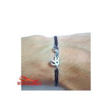 Bracelet Fil Noir Réglable Avec Pendentif LOVE En Acier Inoxydable - Unisex au meilleur prix au Maroc