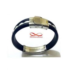 Bracelet En Acier Inoxydable Et Silicone + Cuir (Réglable) au meilleur prix au Maroc