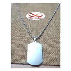 Chaine maille boule + Plaque militaire (Taille moyenne) - Acier inoxydable au meilleur prix au Maroc