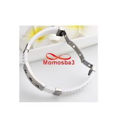 Bracelet En Acier Inoxydable Argenté Et Silicone BLANC (Réglable) au meilleur prix au Maroc