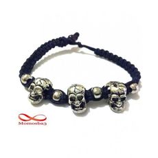 Bracelet Fil Avec 3 Têtes de mort - Unisex au meilleur prix au Maroc