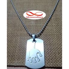 CHAINE AVEC PENDENTIF MAIN (PLAQUE MILITAIRE) ACIER INOXYDABLE au meilleur prix au Maroc