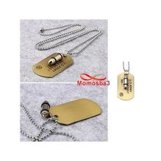 Chaine Maille Boule Avec Balle + Plaque Militaire En Acier Inoxydable DORE au meilleur prix au Maroc