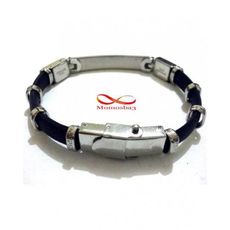 Bracelet En Silicon Et Acier Inoxydable - Unisex au meilleur prix au Maroc