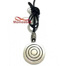 Collier Fil Noir Réglable Avec Pendentif Noir Argenté - Unisex au meilleur prix au Maroc