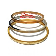 3 Bracelets en Acier Inoxydable et Plaqué Or Tri Colors Argent Or et Or ROSE au meilleur prix au Maroc