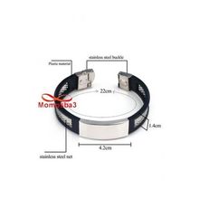 Bracelet En Acier Inoxydable Et Silicone Pour Homme (Réglable) au meilleur prix au Maroc