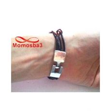 Bracelet Cuir Noir - Unisex au meilleur prix au Maroc