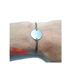 Bracelet Mohammed VI Fil MARRON Réglable Pendentif Pièce En Acier Inoxydable au meilleur prix au Maroc