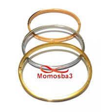 3 Bracelets en Acier Inoxydable et Plaqué Or Tri Colors Argent Or et Or ROSE au meilleur prix au Maroc