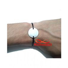 Bracelet Mohammed VI Fil Noir Réglable Avec Pendentif Pièce Taille Moyenne En Acier Inoxydable - Unisex au meilleur prix au Maroc