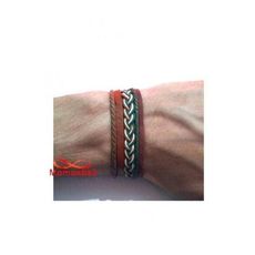 Bracelet Torsadé Cuir Et Fil Réglable - Unisex au meilleur prix au Maroc