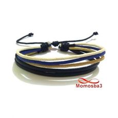 Bracelet Cordon + Cuir Fil Réglable Unisex au meilleur prix au Maroc