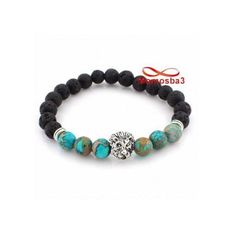 Agate Pierres Naturelle Avec Pendentif LION Argenté - élastique au meilleur prix au Maroc