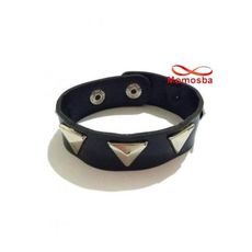 Bracelet Skaï Noir Avec Bouton Réglable Unisex au meilleur prix au Maroc