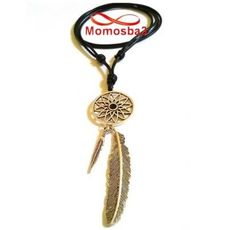 Collier Fil Noir Réglable Avec Pendentif Plume - Unisex au meilleur prix au Maroc