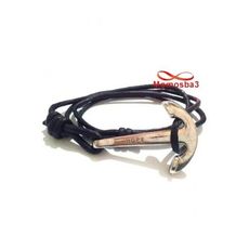 Bracelet Ancre Marine Hope Sur Cuir MARRON - Unisex au meilleur prix au Maroc