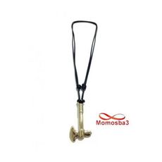 Collier Fil Noir Réglable Avec Pendentif Couperet En Acier Inoxydable Argenté au meilleur prix au Maroc