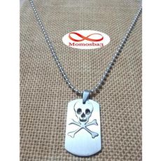 Chaine Paque Militaire Tête De Mort En Acier Inoxydable au meilleur prix au Maroc