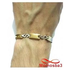 Bracelet En Acier Inoxydable Argenté + DORE Unisex Réglable au meilleur prix au Maroc