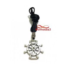 Collier Fil Noir Réglable Avec Pendentif Marine LOVE Argenté (Unisex) au meilleur prix au Maroc