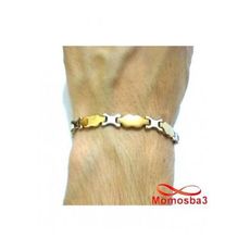 Bracelet En Acier Inoxydable Argenté + DORE Unisex Réglable au meilleur prix au Maroc