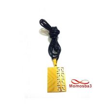 Collier Fil Noir Réglable Avec Pendentif Plaque En Acier Inoxydable DORE au meilleur prix au Maroc