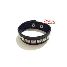 Bracelet Skaï Noir Avec Bouton Unisex - (Réglable) au meilleur prix au Maroc