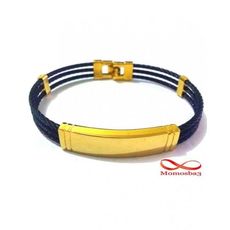 Bracelet En Acier Inoxydable JD Noir à Plaque Lisse DORE au meilleur prix au Maroc