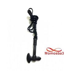 Collier Fil Noir Réglable Avec Pendentif Couperet En Acier Inoxydable Noir au meilleur prix au Maroc