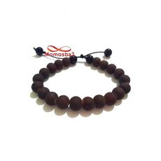 Agate MARRON Mat Avec Fil Réglable - Unisex au meilleur prix au Maroc