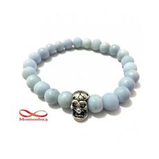 Agate BLANC mat avec pendentif Tête De Mort au meilleur prix au Maroc