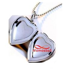 Chaîne Et Pendentif Cœur Charme Avec Pierres  - Argenté au meilleur prix au Maroc