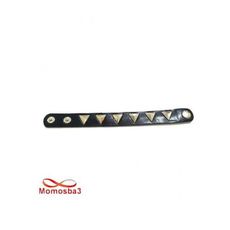 Bracelet Skaï Noir Avec Bouton Réglable Unisex au meilleur prix au Maroc