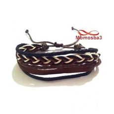 Bracelet Torsadé Cuir Et Fil Réglable Unisex au meilleur prix au Maroc