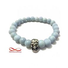 Agate BLANC mat avec pendentif Tête De Mort au meilleur prix au Maroc