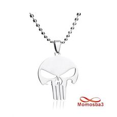 Chaîne Argenté Avec Pendentif Punisher Unisex - Acier Inoxydable au meilleur prix au Maroc