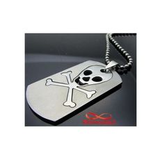 Chaine Paque Militaire Pendentif Tête De Mort - Acier Inoxydable au meilleur prix au Maroc
