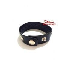 Bracelet Skaï Noir Avec Bouton Unisex - (Réglable) au meilleur prix au Maroc