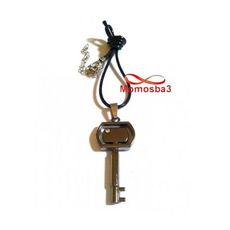 Collier Fil Noir Et Pendentif Clé En Acier Inoxydable - Unisex au meilleur prix au Maroc