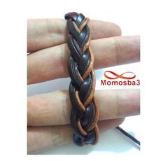 Bracelet Torsadé Cuir + Fil MARRON Fermoir Fil Réglable - Unisex au meilleur prix au Maroc