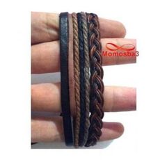 Bracelet Torsadé Cuir Et Fil Ajustable Unisex au meilleur prix au Maroc