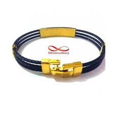 Bracelet En Acier Inoxydable JD Noir à Plaque Lisse DORE au meilleur prix au Maroc